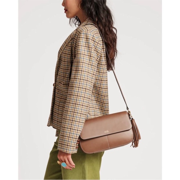 Frances Valentine Maddy Crossbody Bag Brown Leather NWT - Picture 2 of 9